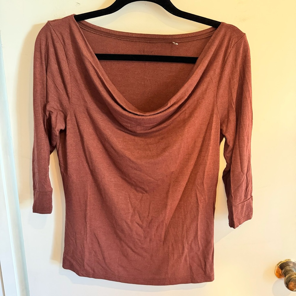 Toad&Co cowl neck UPF 50+ top